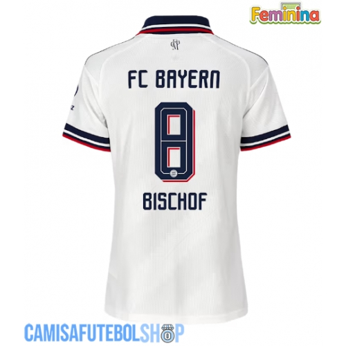 Camisa de time de futebol Bayern Munich Tom Bischof #8 Replicas 2º Equipamento Feminina 2026-27 Manga Curta